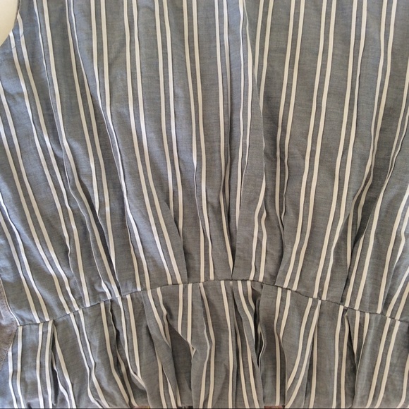 J. CREW STRIPED CINCH FRONT SLEEVELESS TOP  MEDIUM NWOT - Picture 5 of 8